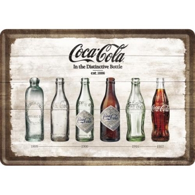 Coca Cola Butelki Metalowa Pocztówka Retro Reklama